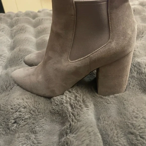 Cole Haan Women's Suede Ankle Boots - gray 8 - Picture 3 of 9